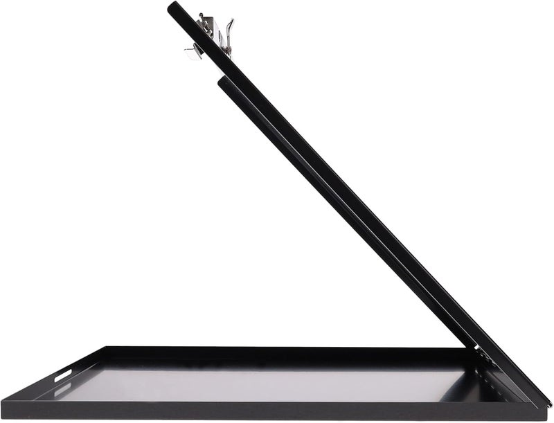 Saunders Slim Metal Clipboard with Storage, Black Single Layer Nursing Clipboard Folio, Letter Size Paper Organizer, Steel Clip with Locking Latch, Form Holder for Office, School & Work - Made in USA - Image 4